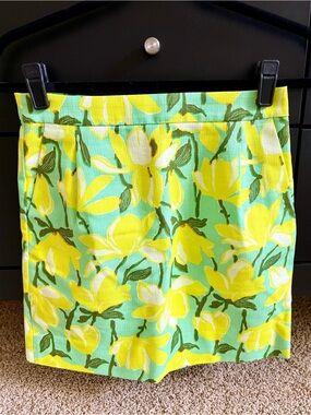 J. Crew Yellow Floral Mini Skirt on Mint